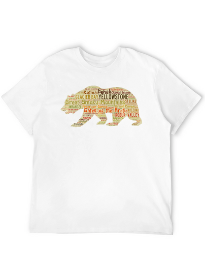 National Parks Bear Word Art Graphic T-Shirt