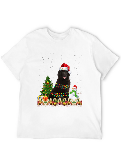 Festive Newfoundland Dog Christmas T-Shirt