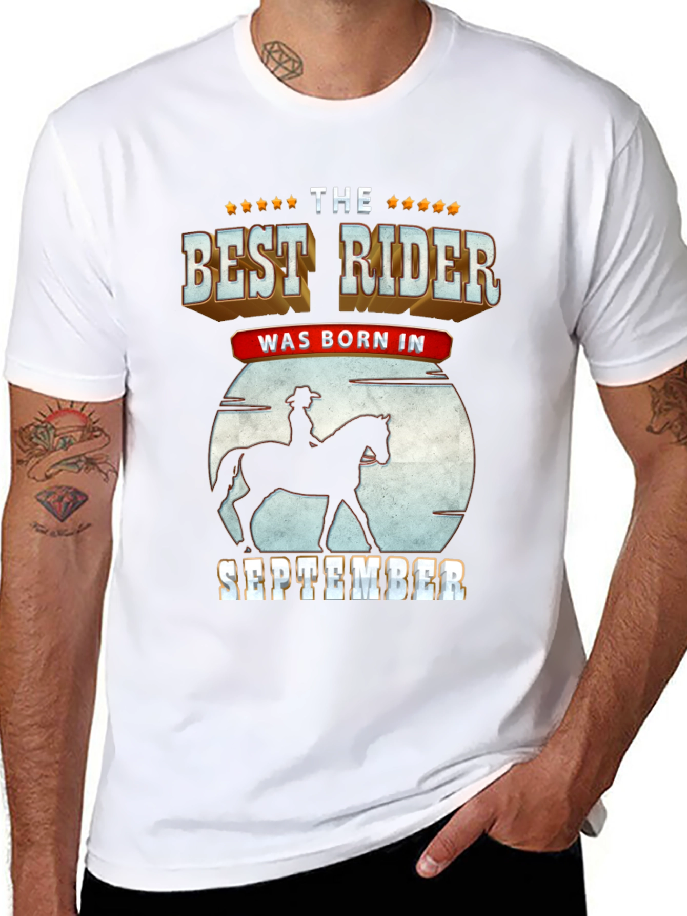 Best Rider Born in September T-Shirt