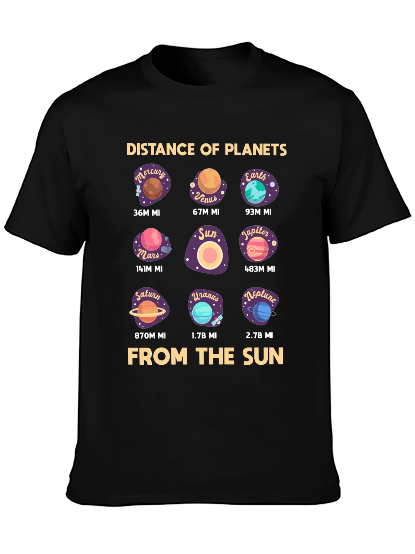 Distance of Planets T-Shirt - Astronomy Space Tee