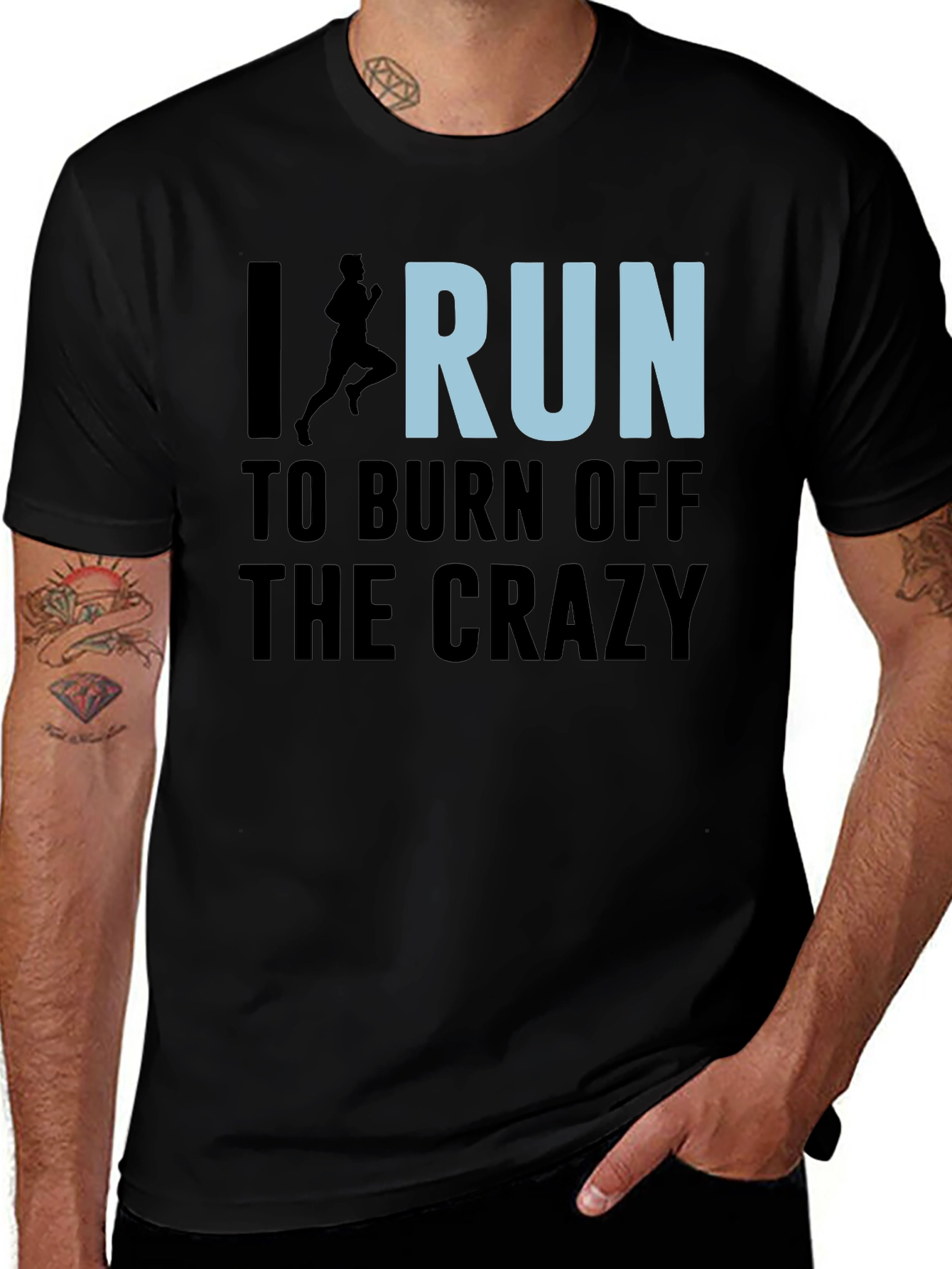 I Run to Burn Off the Crazy Graphic T-Shirt