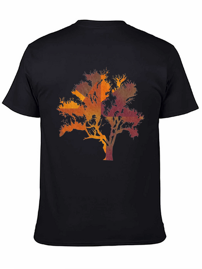 Sunset Tree Graphic Black T-Shirt