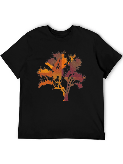 Sunset Tree Graphic Black T-Shirt