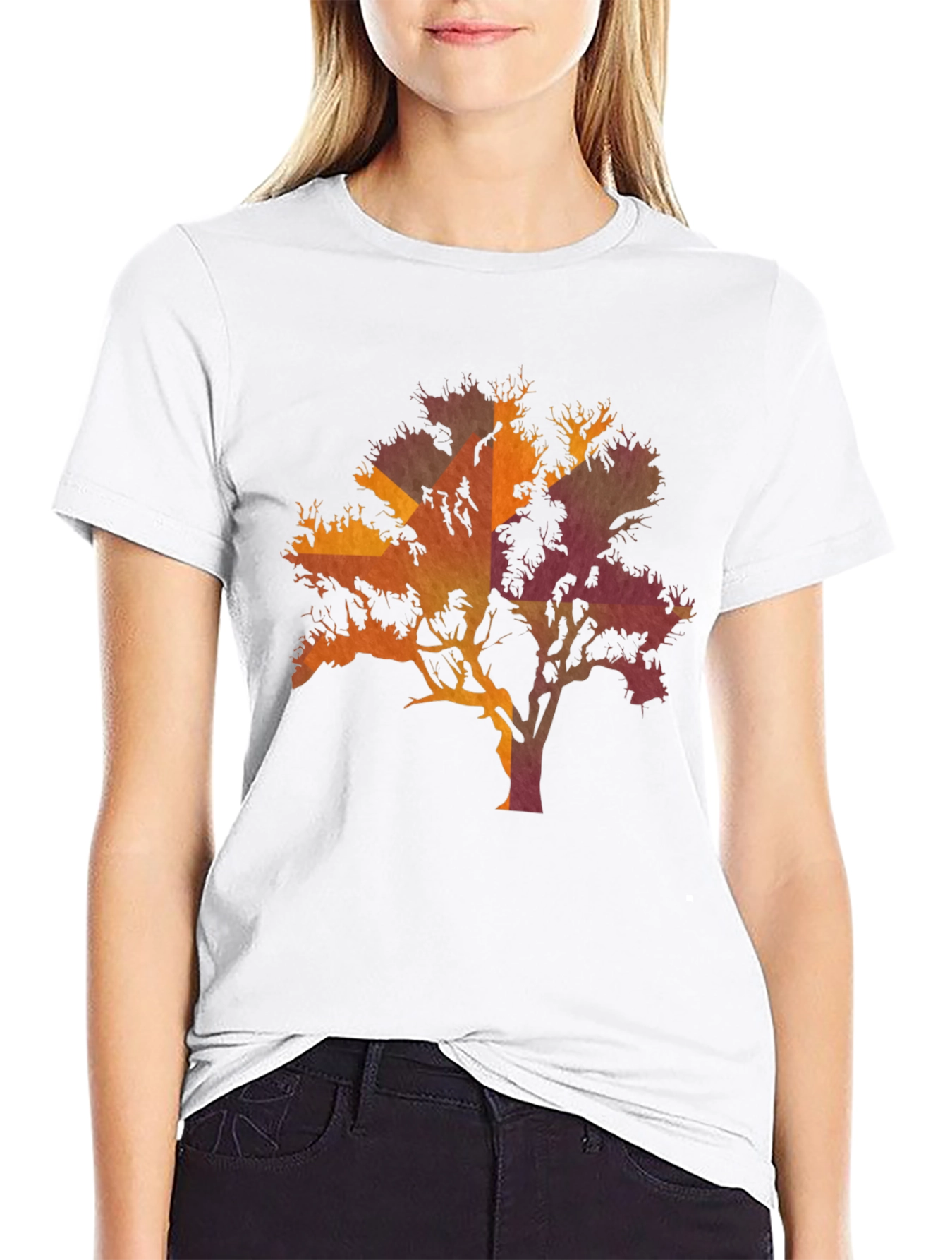 Sunset Tree Graphic Black T-Shirt