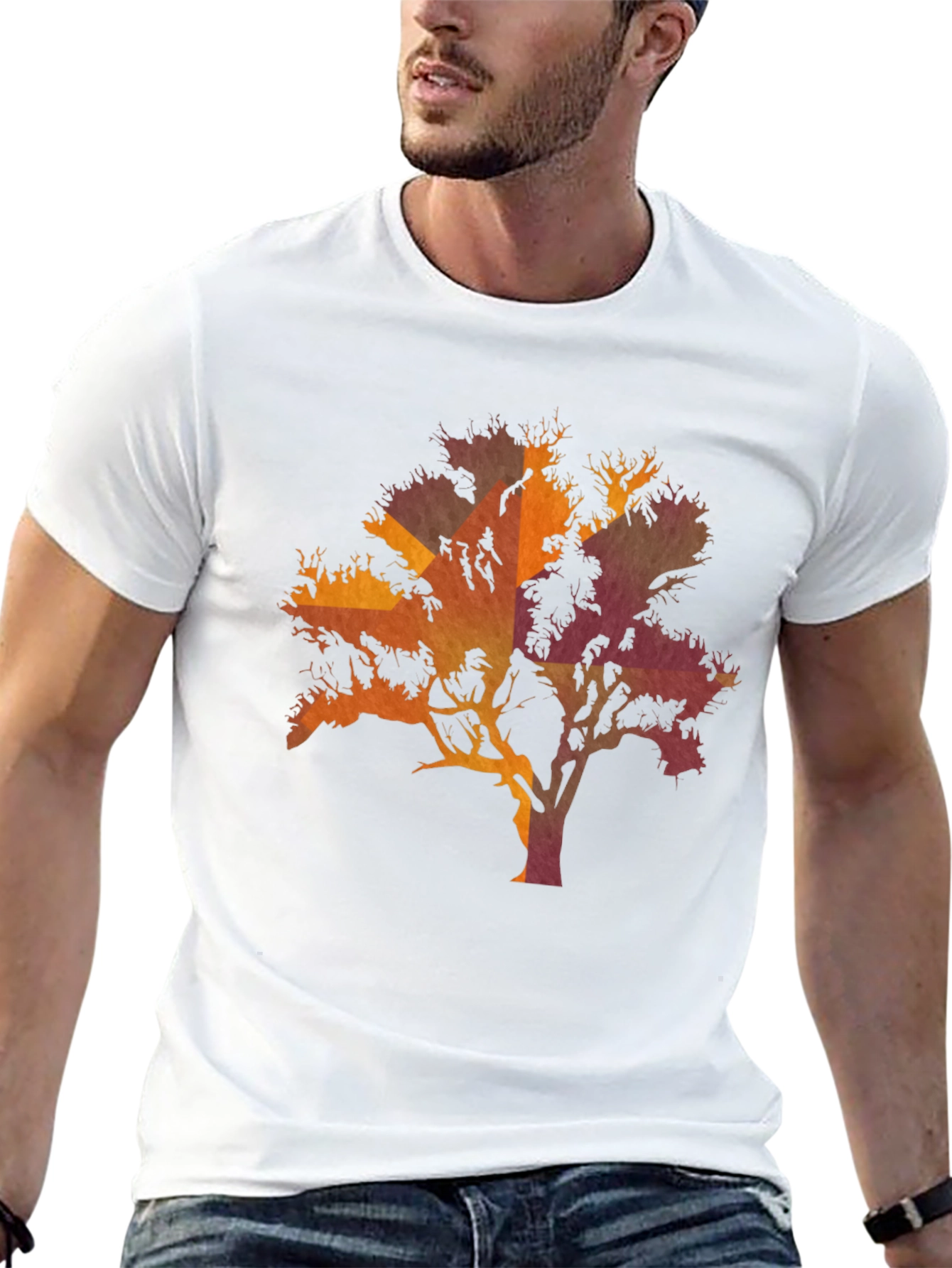 Sunset Tree Graphic Black T-Shirt