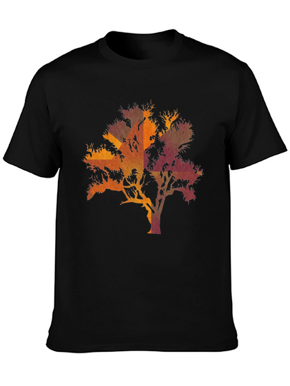 Sunset Tree Graphic Black T-Shirt