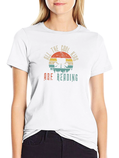 Cool Kids Reading T-Shirt Black Unisex