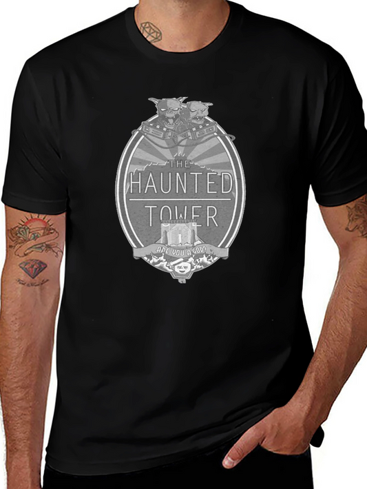 Haunted Tower Graphic Tee - Are You A God? T-Shirt