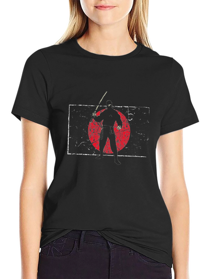 Ninja Warrior Graphic Tee - Black Cotton Blend