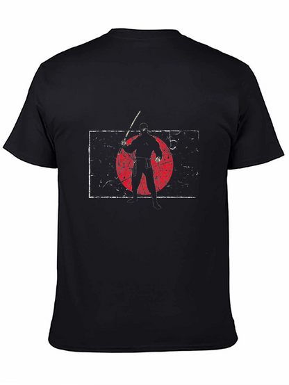 Ninja Warrior Graphic Tee - Black Cotton Blend