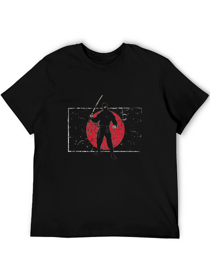 Ninja Warrior Graphic Tee - Black Cotton Blend