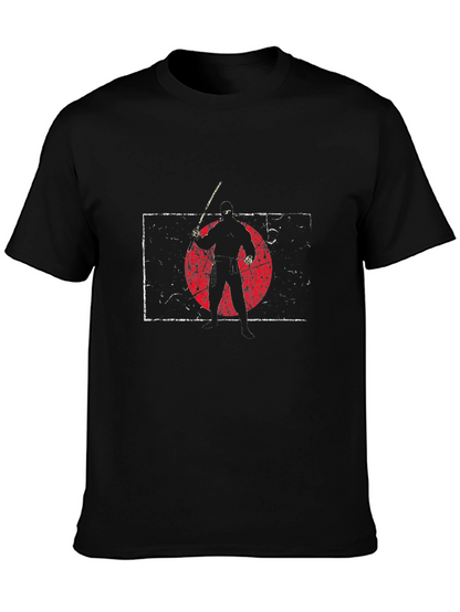 Ninja Warrior Graphic Tee - Black Cotton Blend