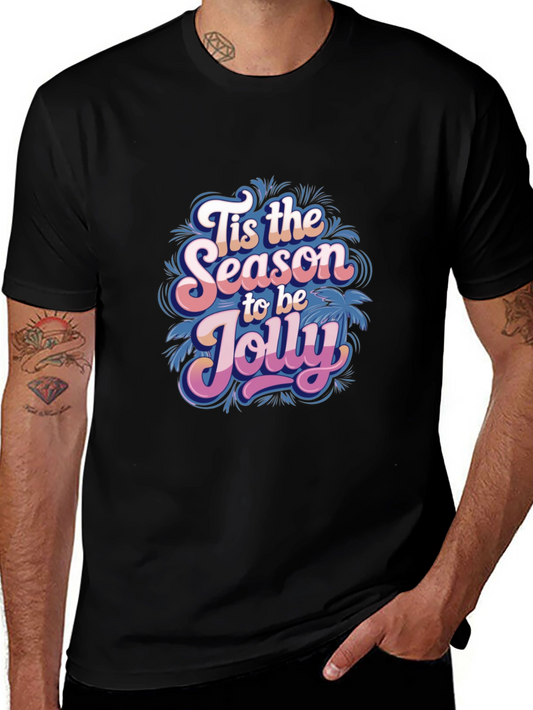 Tis the Season to be Jolly Graphic Tee - Black