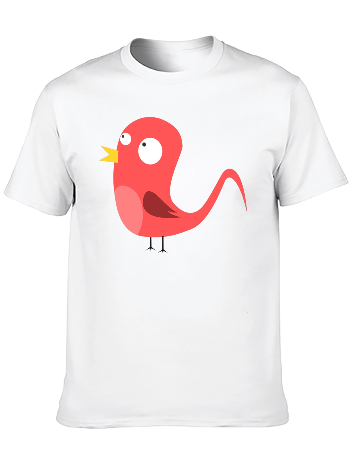 Funny Bird Graphic Black T-Shirt