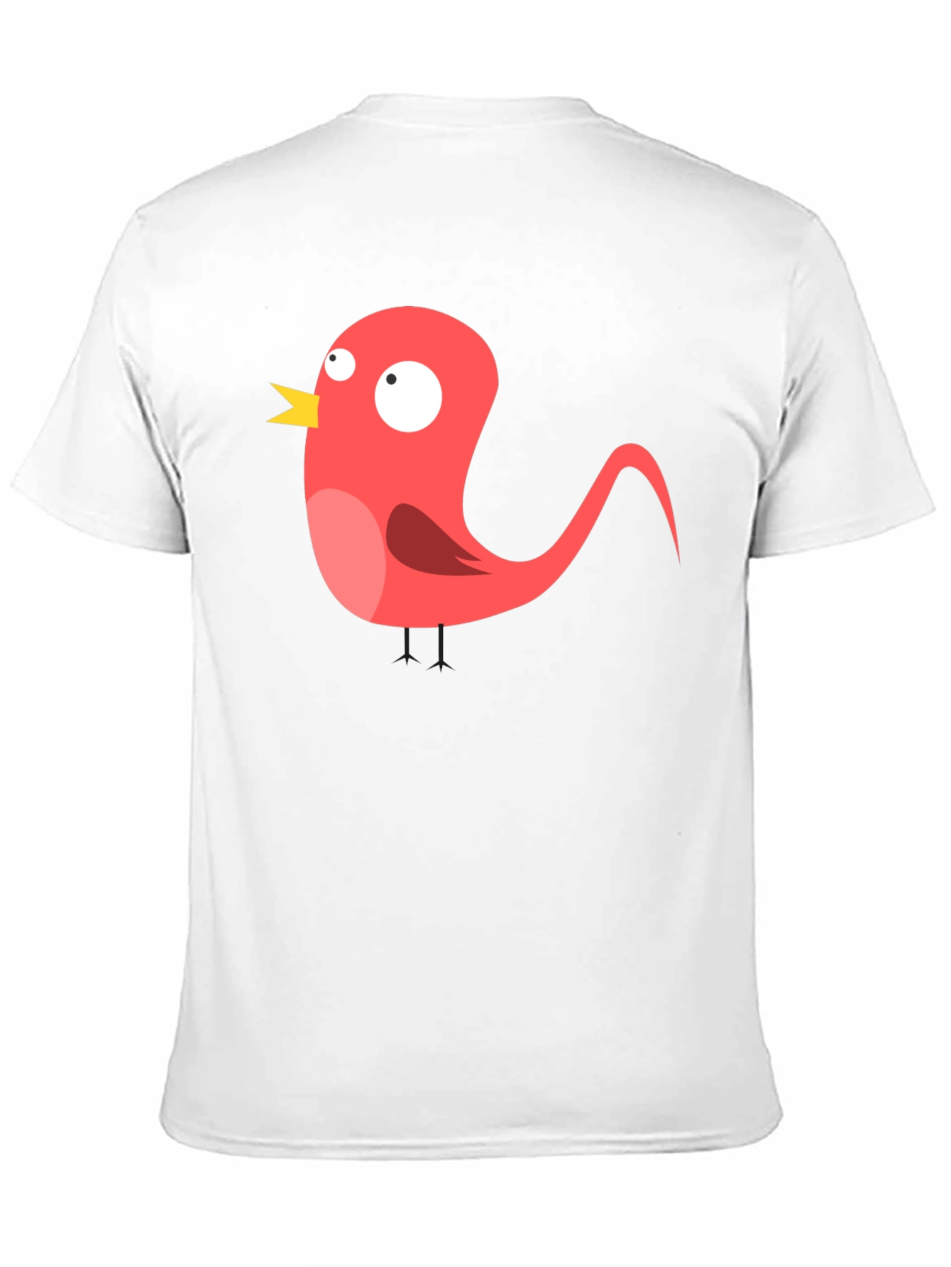 Funny Bird Graphic Black T-Shirt