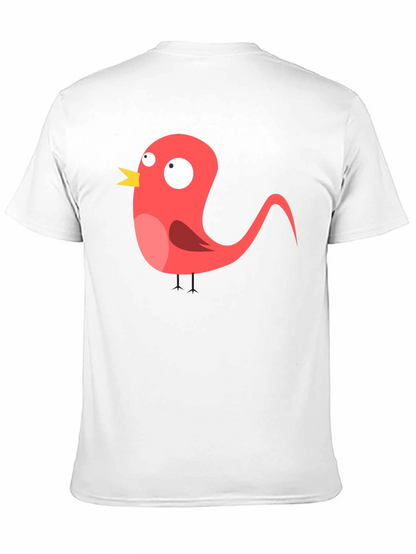 Funny Bird Graphic Black T-Shirt
