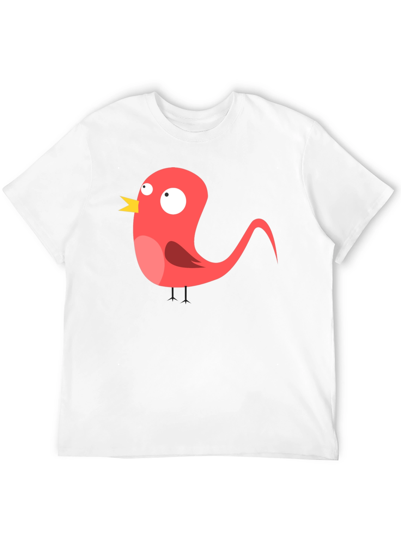 Funny Bird Graphic Black T-Shirt