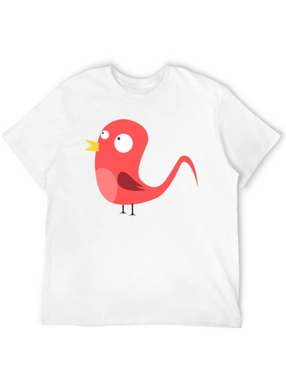 Funny Bird Graphic Black T-Shirt