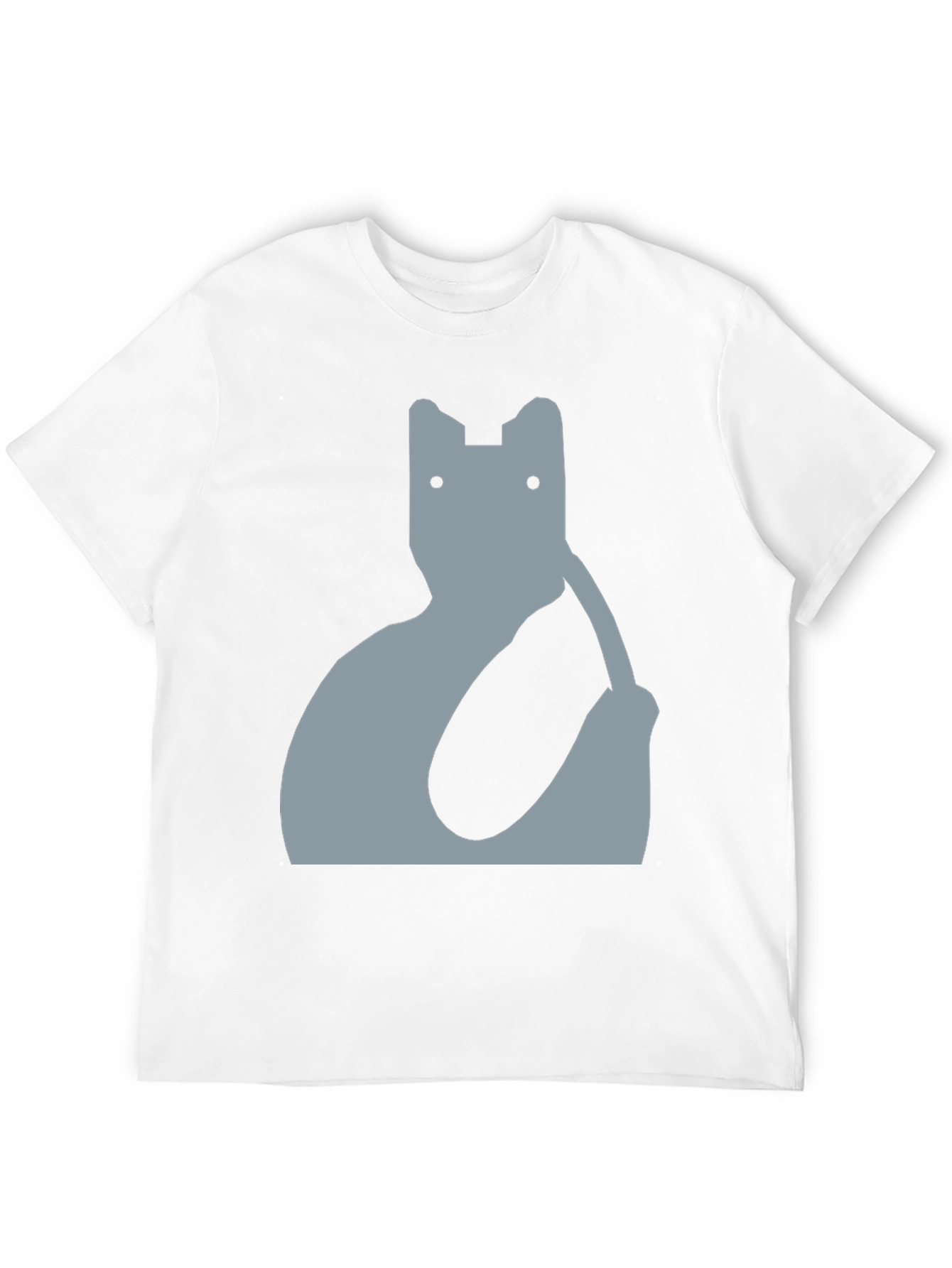 Abstract Cat Graphic Tee - Modern Black T-Shirt