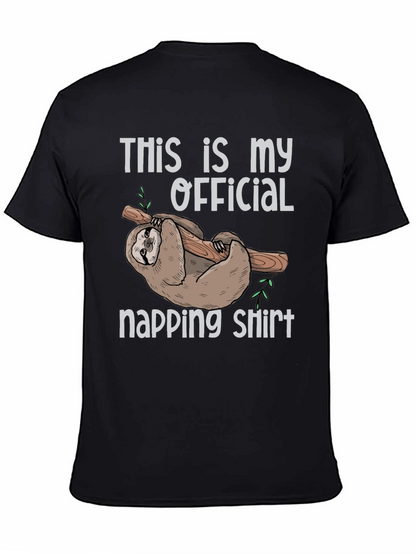 Official Napping Sloth T-Shirt Funny Lazy Graphic Tee