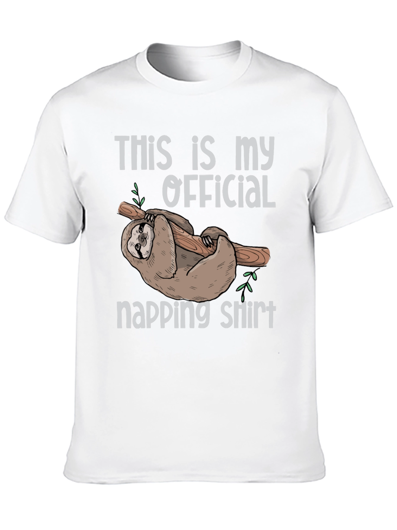 Official Napping Sloth T-Shirt Funny Lazy Graphic Tee