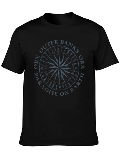 OBX Outer Banks Compass Black T-Shirt