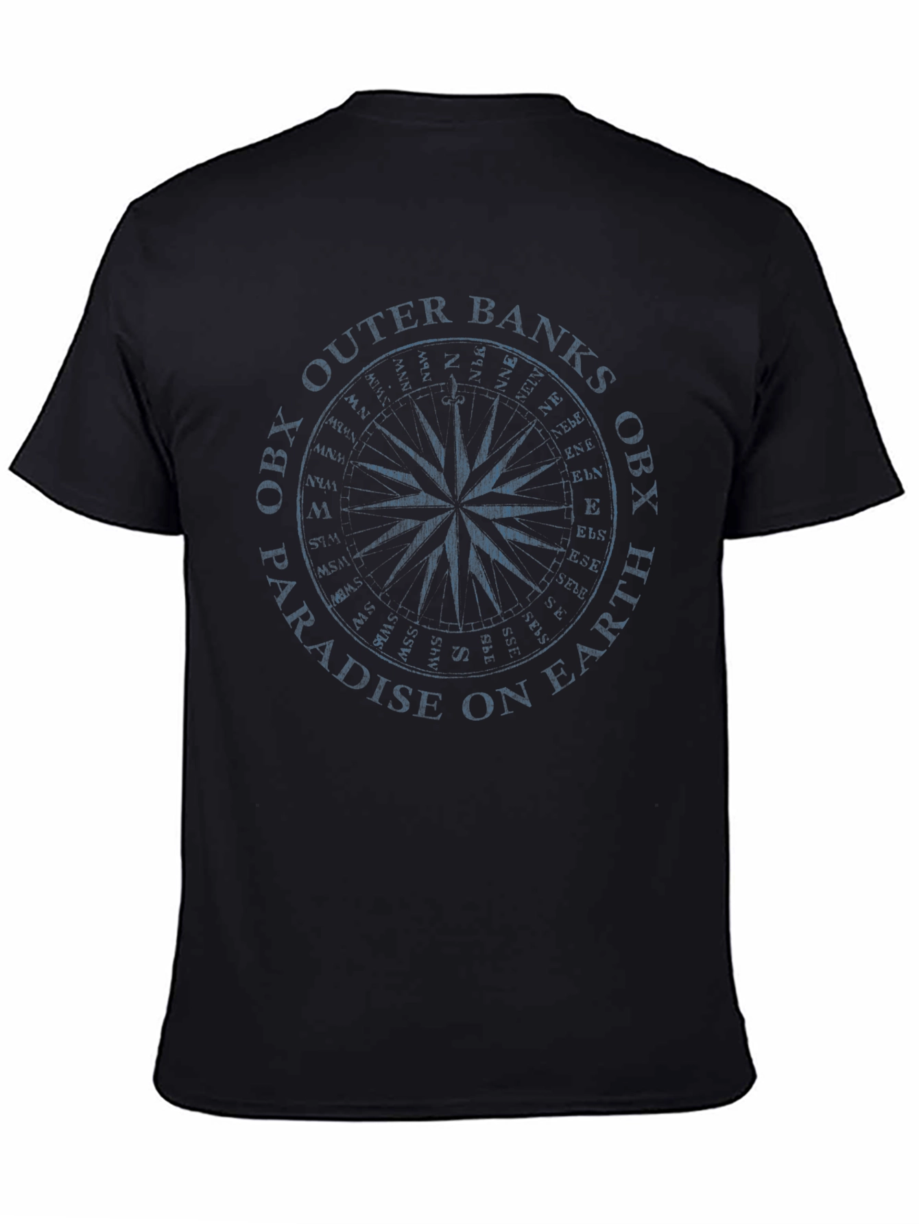 OBX Outer Banks Compass Black T-Shirt