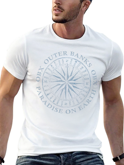 OBX Outer Banks Compass Black T-Shirt