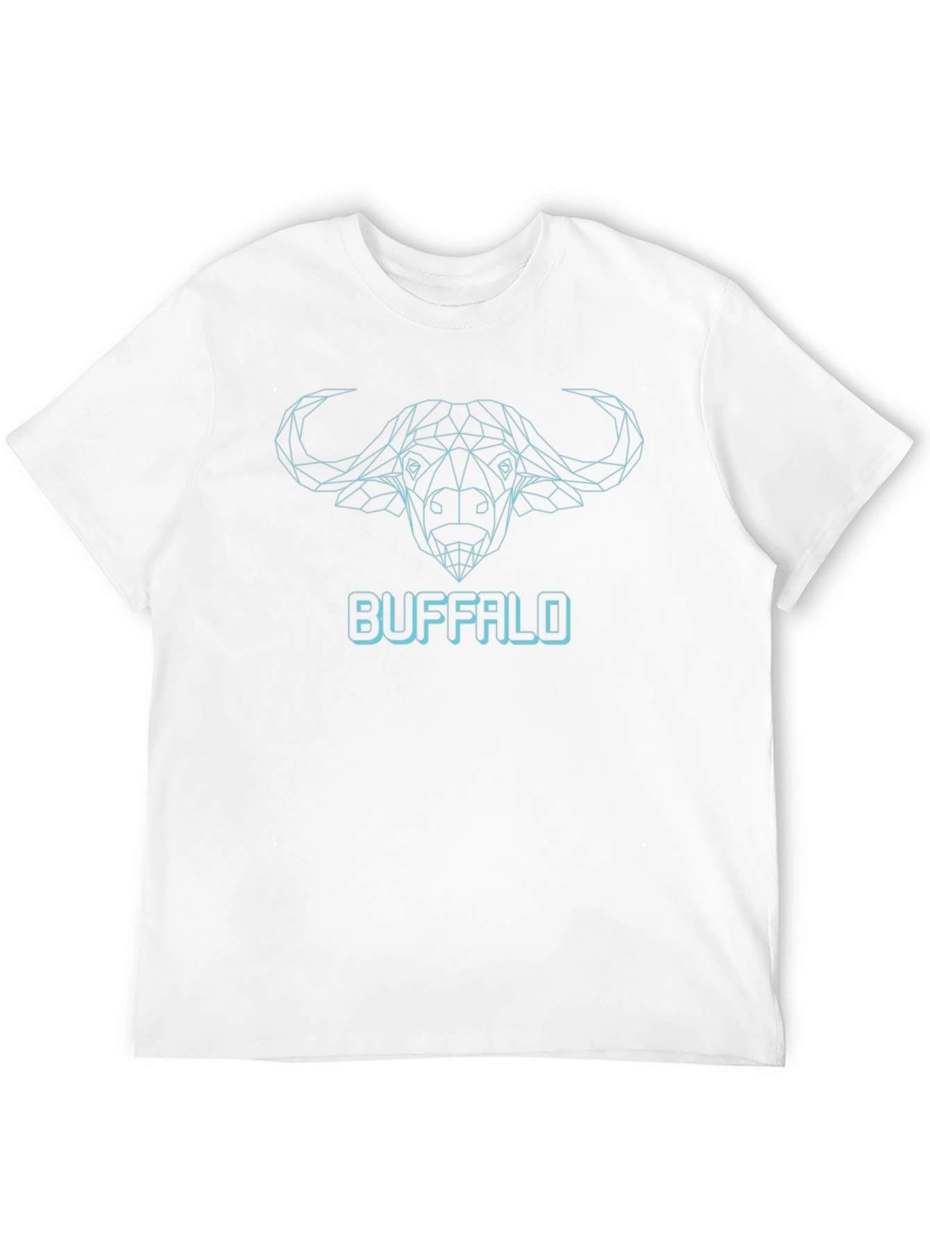 Geometric Buffalo Graphic T-Shirt - Black