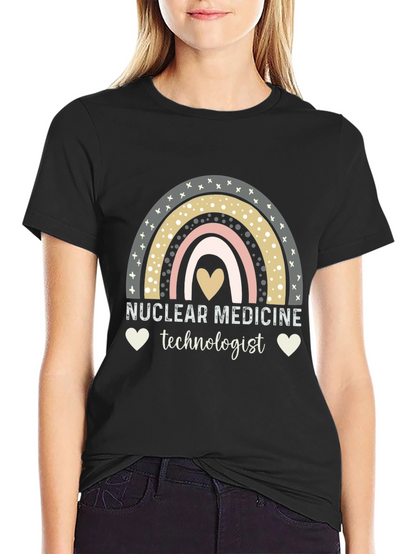 Nuclear Medicine Technologist T-Shirt Rainbow Heart