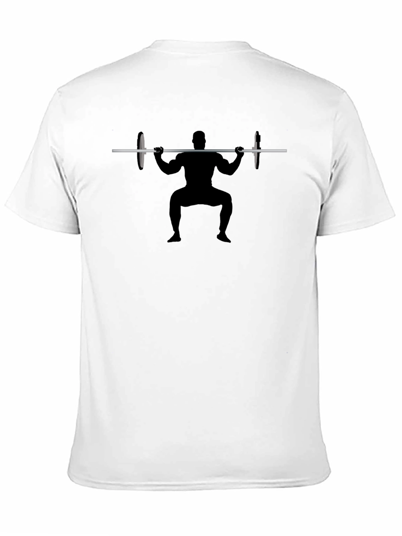 Weightlifter Squat Silhouette Black T-Shirt