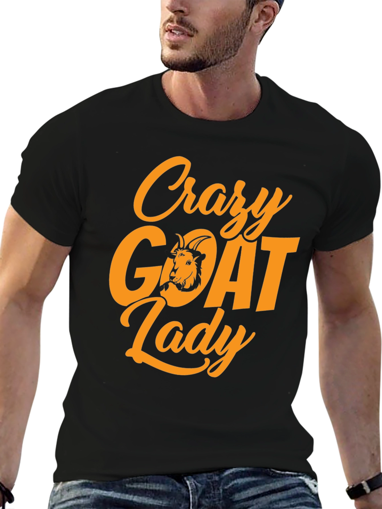 Crazy Goat Lady T-Shirt - Black Tee