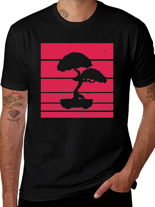 Bonsai Tree Silhouette Graphic Tee