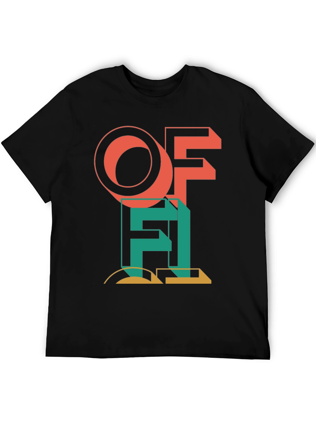 Modern Art Graphic Tee - Black