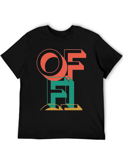 Modern Art Graphic Tee - Black
