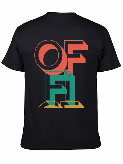 Modern Art Graphic Tee - Black