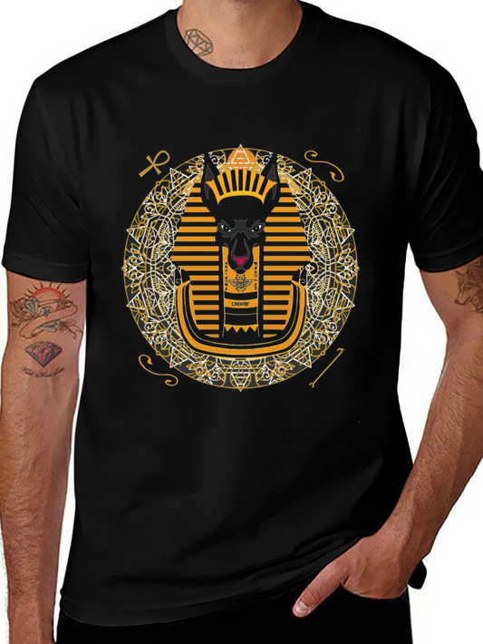 Anubis Graphic Tee - Egyptian Pharaoh Inspired Print