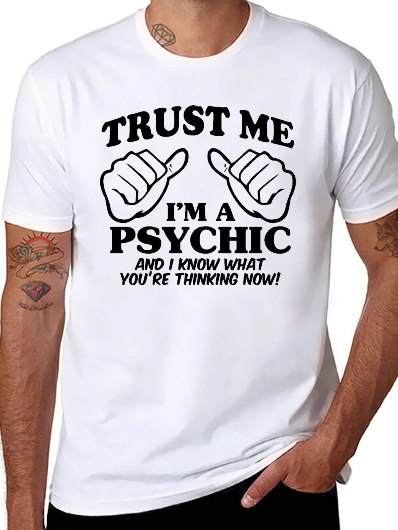 Trust Me Im A Psychic Black Graphic Tee