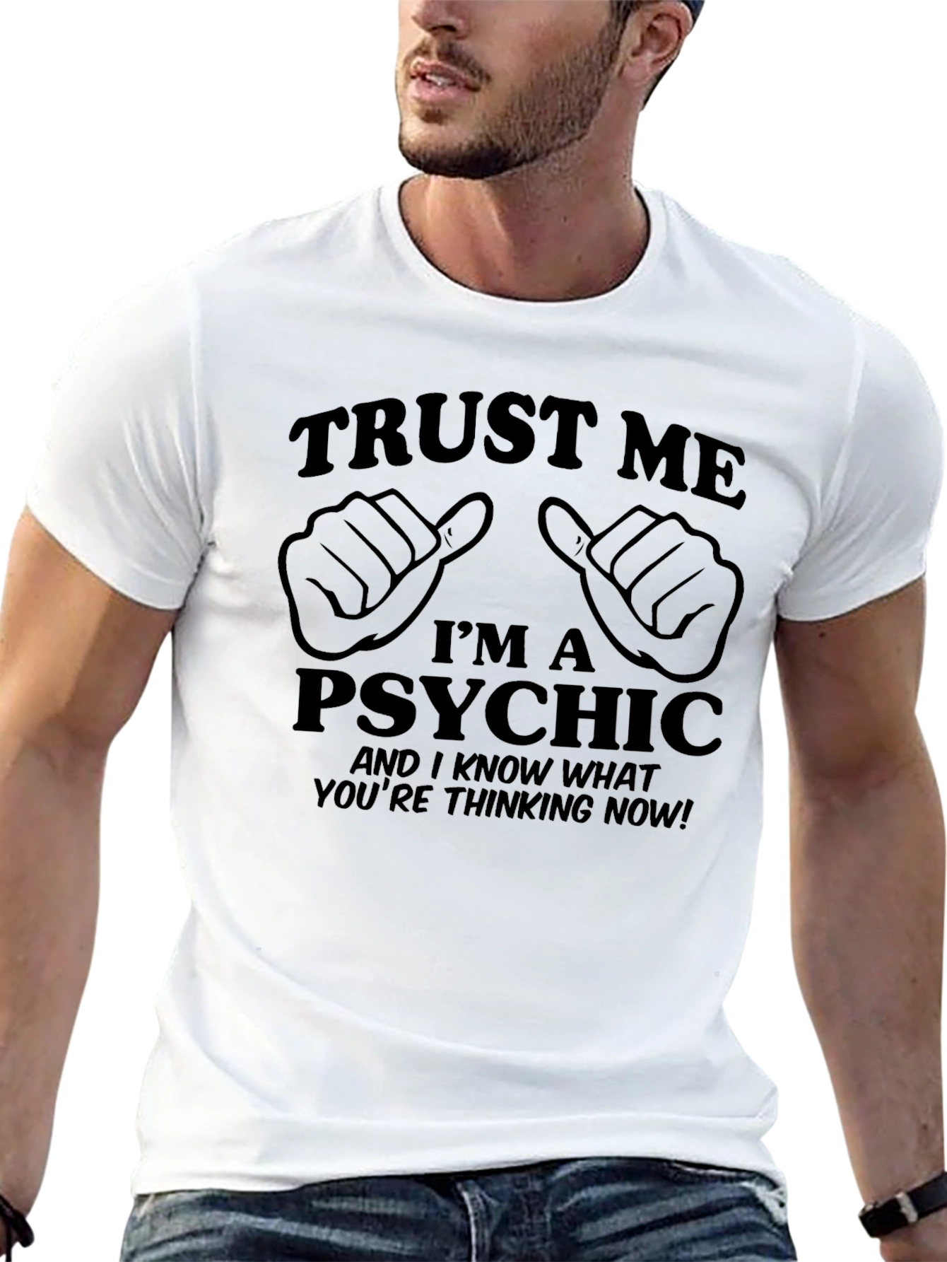 Trust Me Im A Psychic Black Graphic Tee