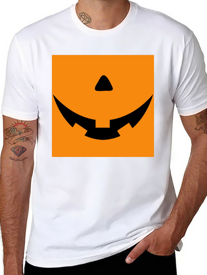 Spooky Pumpkin Face Graphic Tee - Halloween