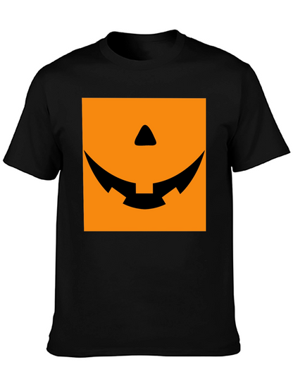 Spooky Pumpkin Face Graphic Tee - Halloween