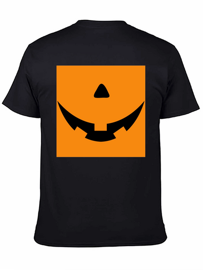 Spooky Pumpkin Face Graphic Tee - Halloween