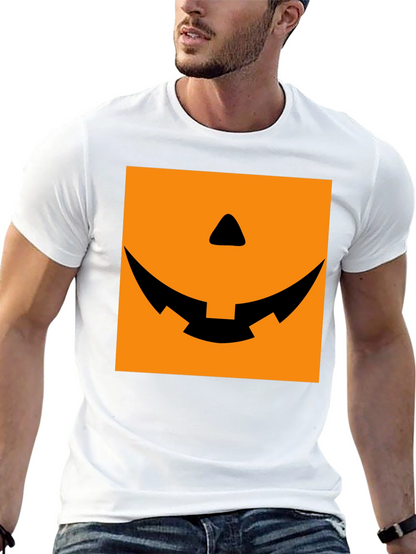 Spooky Pumpkin Face Graphic Tee - Halloween