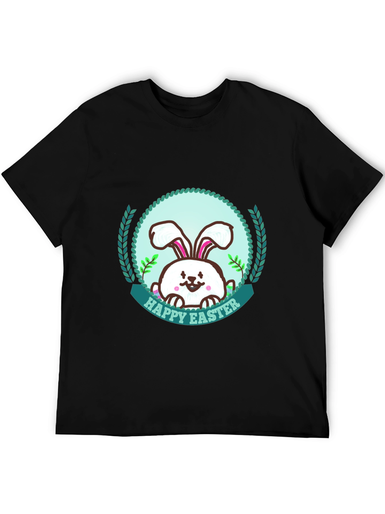 Happy Easter Bunny Graphic T-Shirt - Festive Holiday Apparel