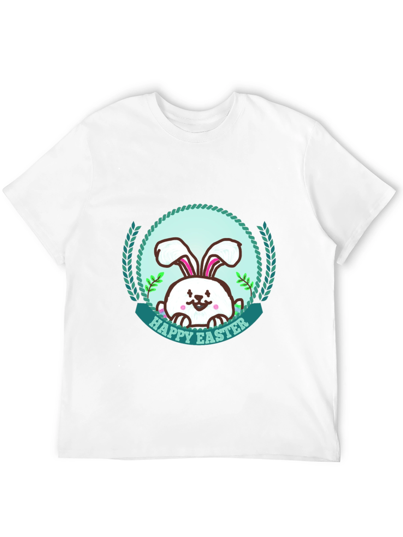 Happy Easter Bunny Graphic T-Shirt - Festive Holiday Apparel