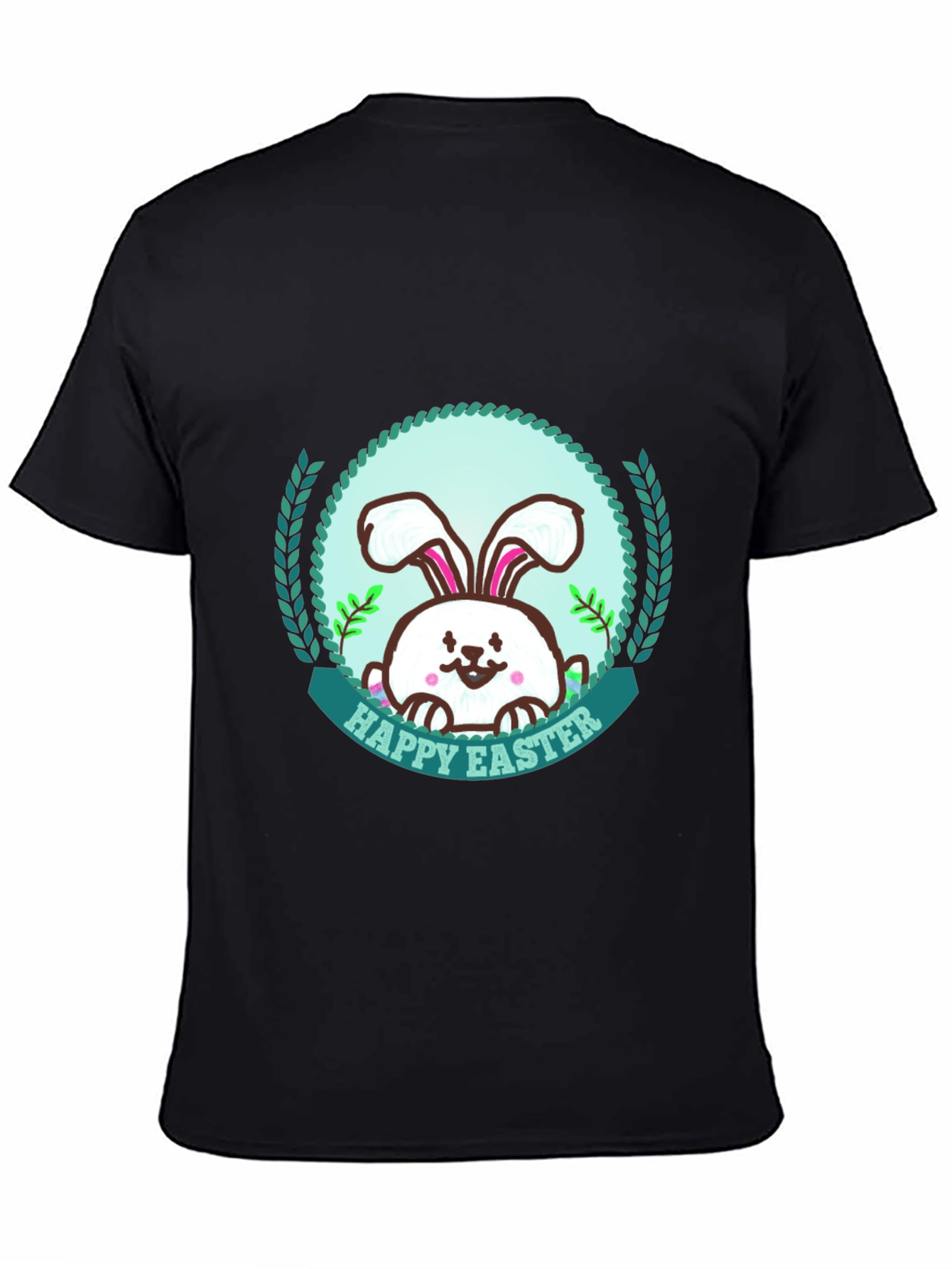 Happy Easter Bunny Graphic T-Shirt - Festive Holiday Apparel
