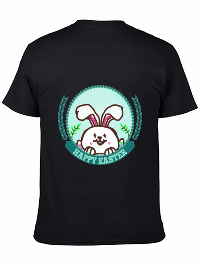 Happy Easter Bunny Graphic T-Shirt - Festive Holiday Apparel