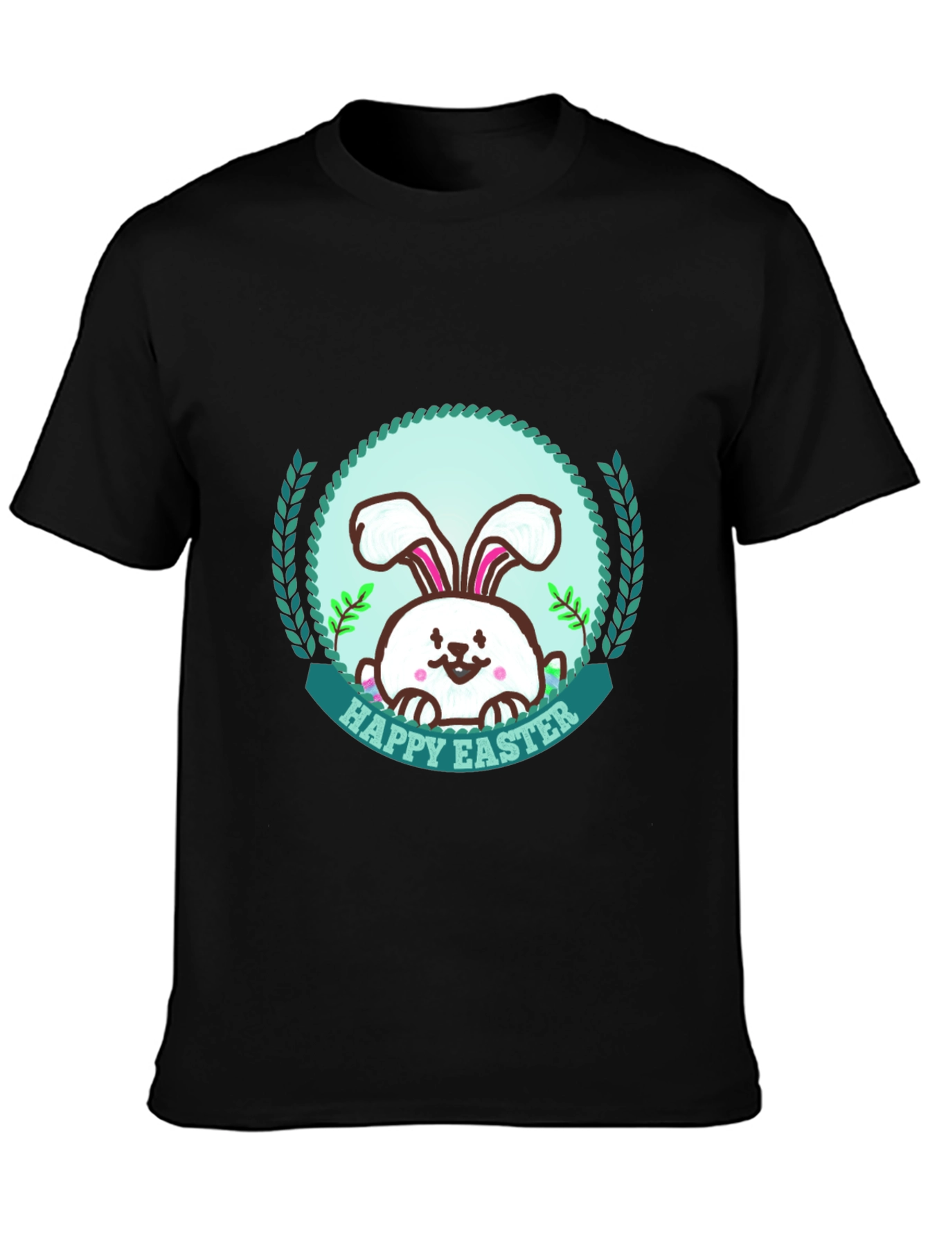 Happy Easter Bunny Graphic T-Shirt - Festive Holiday Apparel