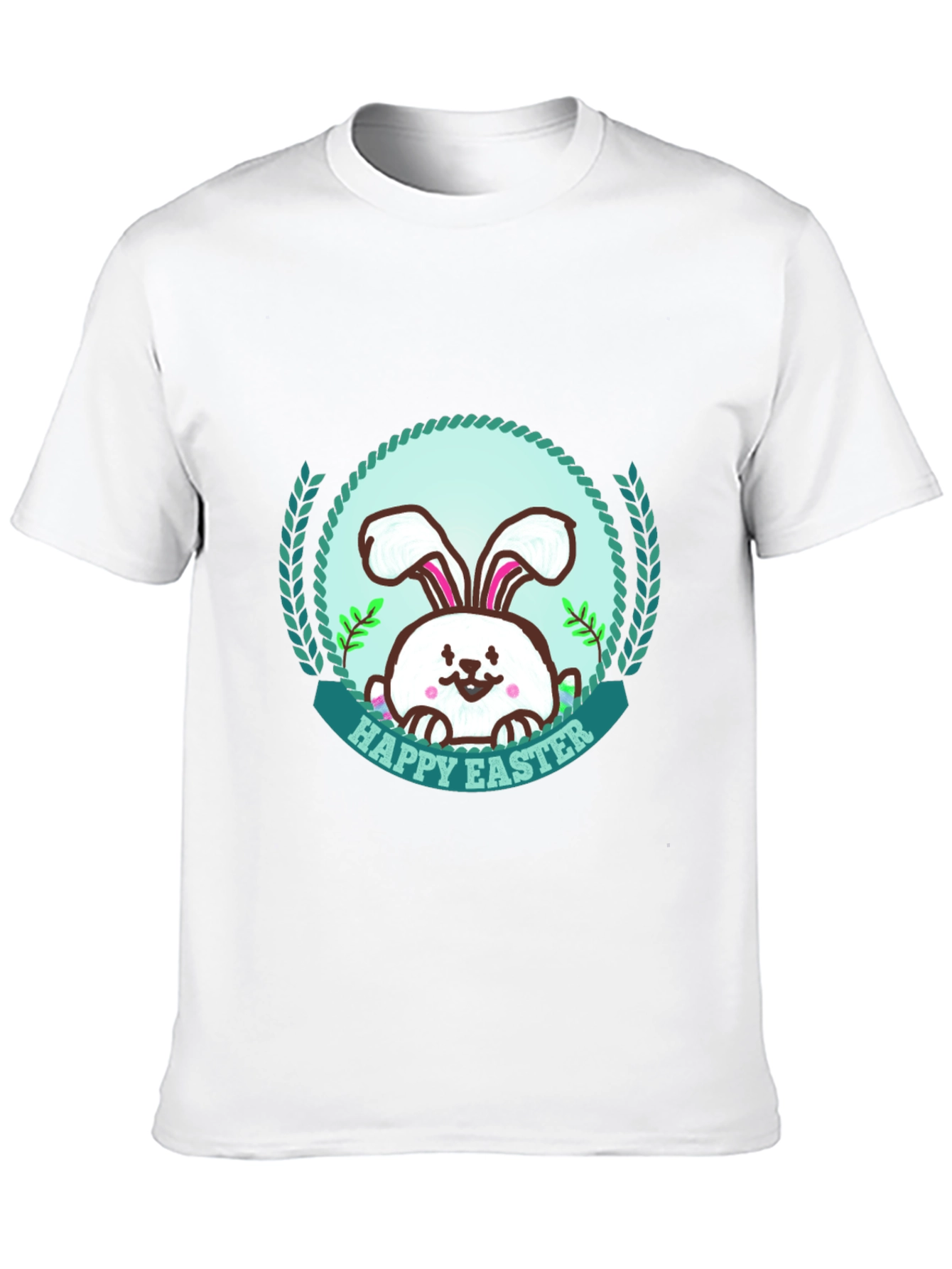 Happy Easter Bunny Graphic T-Shirt - Festive Holiday Apparel