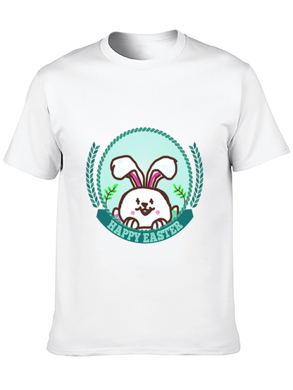 Happy Easter Bunny Graphic T-Shirt - Festive Holiday Apparel